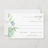 Wedding RSVP Succulent Cactus Watercolor