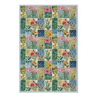 Patchwork Floral Botanical Garden Pretty Colorful Poster