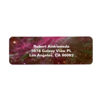 Stars in Tarantula Nebula Pink Hue ZGOS, Address Label