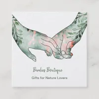 Boho Hands Square Business Card