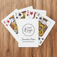 Minimalist Round Business Logo Promo Poker Cards