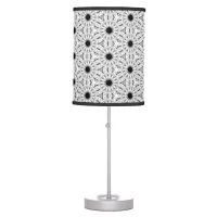 Black and White Flower pattern Table Lamp