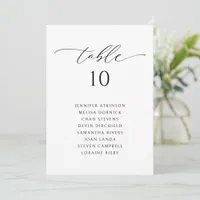 Elegant Modern Wedding Seating Chart Cards