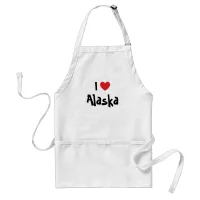 I Love Alaska Adult Apron