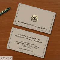 Elegant Gold Seal Logo Business Card