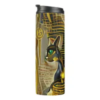 Ancient Egyptian Cat Goddess Bastet AI Art Thermal Tumbler