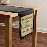 Here There Be Dragons Medium Table Runner