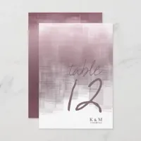 Watercolor Reflections Table Number Mauve ID774