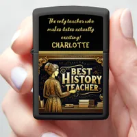 An Inspiring History Teacher at the Blackboard Zippo Lighter