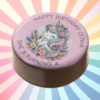 Personalized Pink Unicorn Girl's Birthday Chocolate Covered Oreo