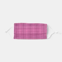 Elegant Pink Tartan Plaid Adult Cloth Face Mask