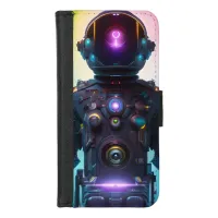 Colorful Atompunk Astronaut digital AI Art iPhone 8/7 Wallet Case