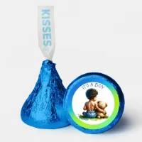 African-American Baby Boy with Teddy Baby Shower Hershey&#174;'s Kisses&#174;