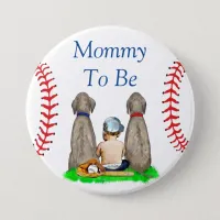 Mom to Be | Baseball Themed Boy's Baby Shower Button