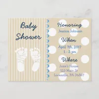 Baby Boy Teddy Bear Baby Shower Invitation