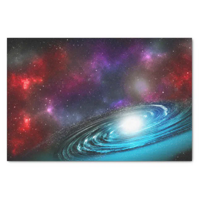 Milky Way Starfield with Multicolored Cosmic Dust Tissue Paper
