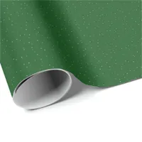 Sophisticated Monochromatic Green Speckles Wrapping Paper