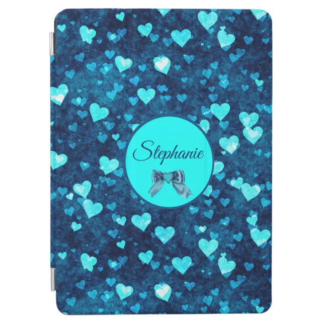 Vivid Blue Hearts iPad Air Cover