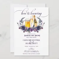 Love Brewing Gothic Bubbles Brews Couples Shower Invitation