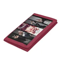 Modern Glamour Retro Style Portfolio Photo Collage Trifold Wallet