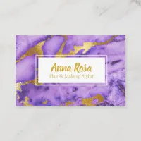 *~* Marble Gold Deep Purple Chic Popular Business Card