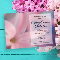 Pink Hyacinth Flower Spring Equinox Celebration Invitation