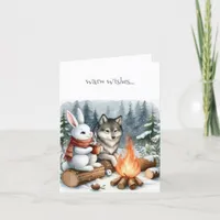 Warm Wishes Winter Wonderland Blank Note Card