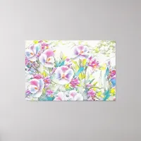 *~* Colorful Flowers TV2 Stretched Canvas Print