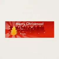 Merry Christmas With Trees Tag