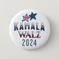 Kamala Harris and Tim Walz 2024 Button