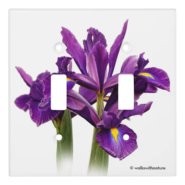 Dutch Iris Purple Sensation Light Switch Cover