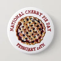 National Cherry Pie Day February 20th Button