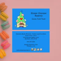 Gnome Hometown Bakery Pastry Cakes & Treats Blue Business Card