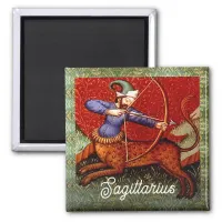 Sagittarius Horoscope Zodiac Medieval Art Kitchen Magnet