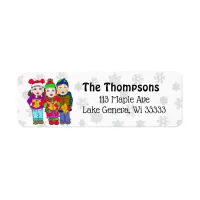 Christmas Carolers Label