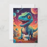 Baby shower dino-mite  thank you card