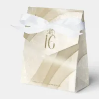 Sparkling Swirls Sweet Sixteen Gold ID652 Favor Boxes