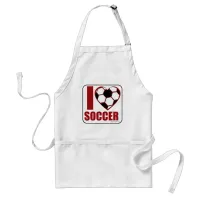 I love soccer! adult apron