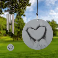 Winter Love - Heart in Snow Wind Chime