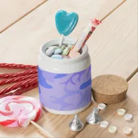 Camouflage Pastel Blue Abstract Pattern Candy Jar