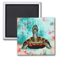 Abstract Turtle Artwork Magnet