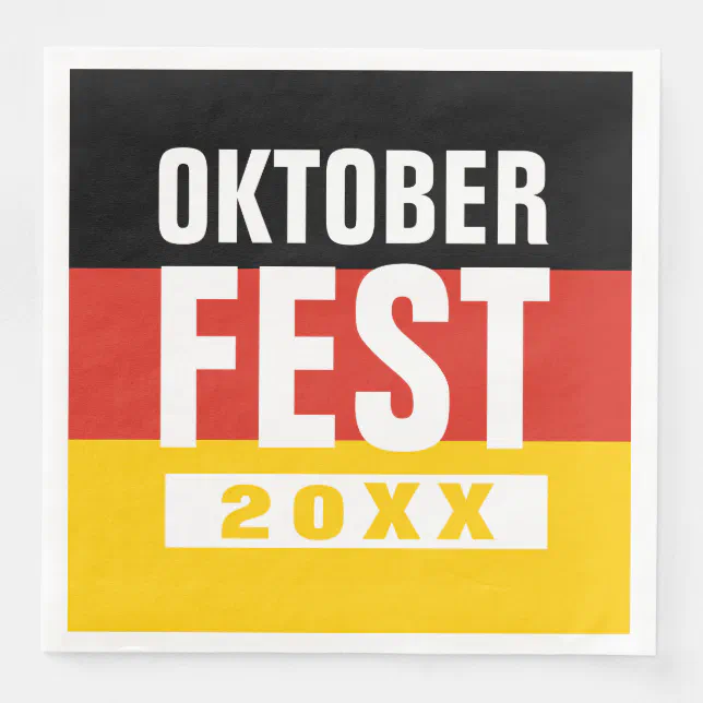 Oktoberfest Octoberfest German Flag Paper Dinner Napkins