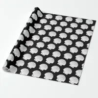 Black  and White Sea Shells Wrapping Paper