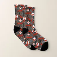 Novelty Driving Instructor Drivers Ed Patterned Socks