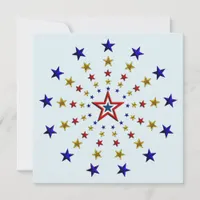 Pattern of Patriotic Stars Party Invitation