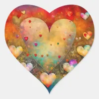 Valentine's Day Romantic Keepsake Heart Sticker