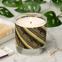 Black Gold Christmas Pattern#28 ID1009 Scented Candle