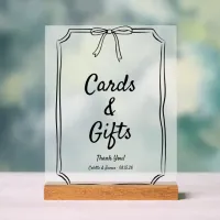 Modern Timeless Bow Coquette Cards & Gifts Wedding Acrylic Sign