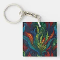 Colourful Feather pattern Keychain