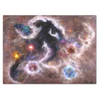 A Captivating Abstract Galactic Nebula Tissue Paper